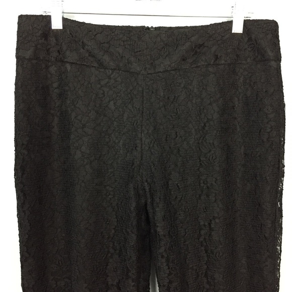 CATO Fully Lined Floral Lace Overlay Dress Pants - Picture 6 of 16